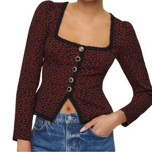 Reformation - Nikky Lace Trim Top